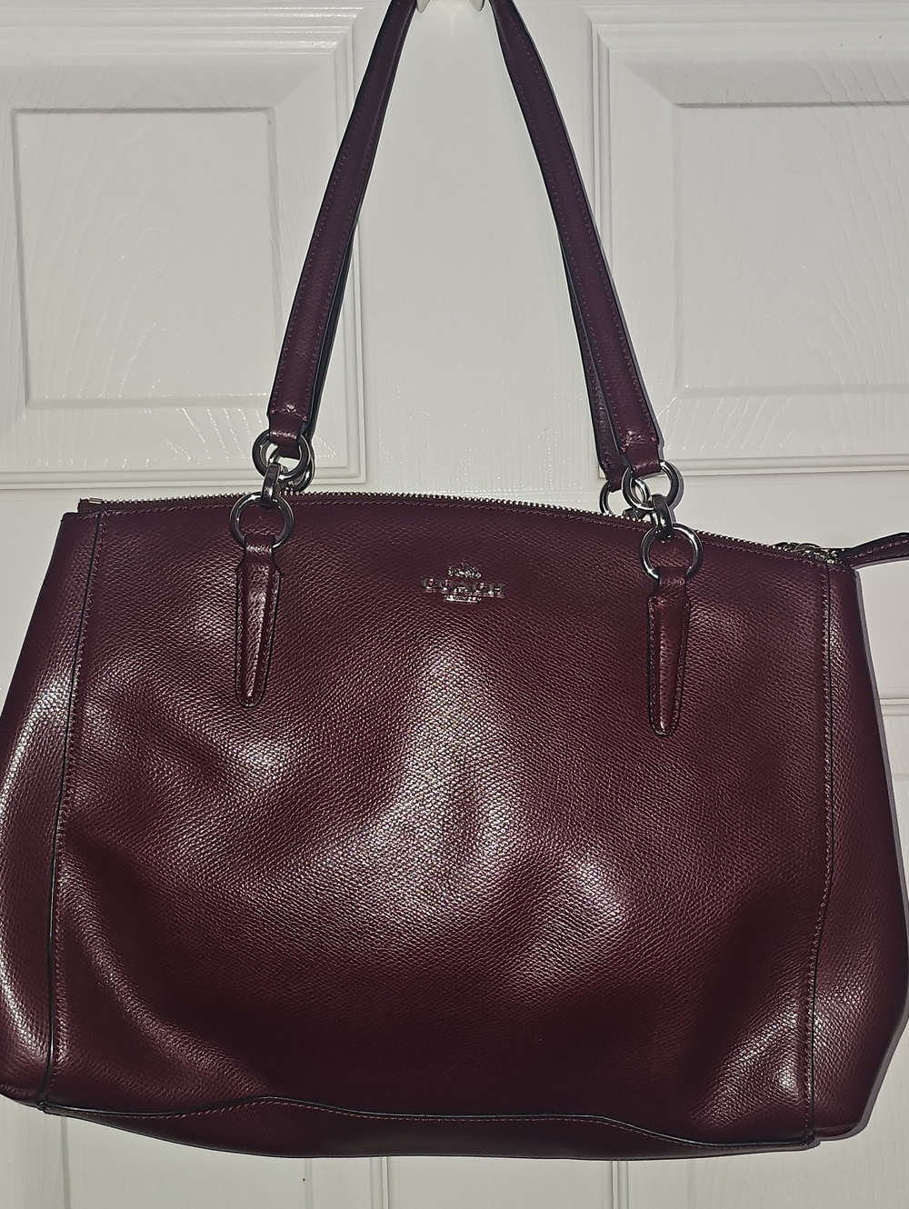 Coach Christie Carryall Brown Leather Satchel Shoulder Bag